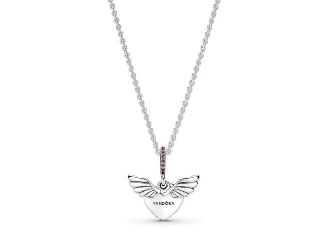 Pandora | Collier | Coeur Pavé & Ailes D'Ange | 398505C02 Pandora | Collier | Coeur Pavé & Ailes D'Ange | 398505C02