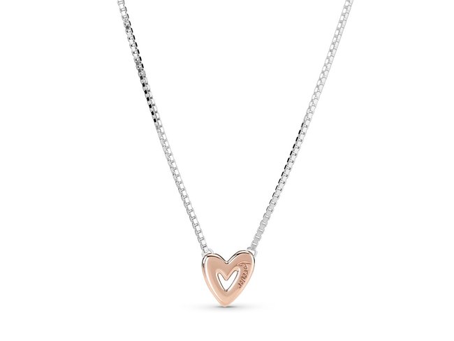 Pandora | Collier | Esquisse de Cœur Scintillant | 380089C01 Pandora | Collier | Esquisse de Cœur Scintillant | 380089C01