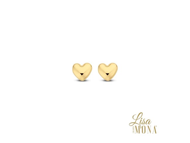 Lisa Mona 14K | Boucles d'Oreilles | Or Jauine | Coeur | LM/G0100