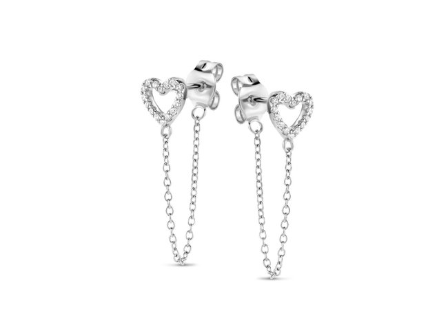 Naiomy Silver | Boucles d'Oreilles | Argent | coeurs | B2M64