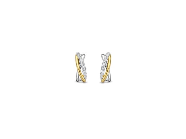 Naiomy Silver | Boucles d'Oreilles | Argent | Bicolore | N2H53