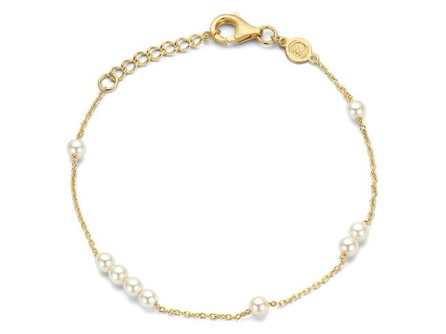 Naiomy Silver | Bracelet | Plaqué Or | Perles | B2F55