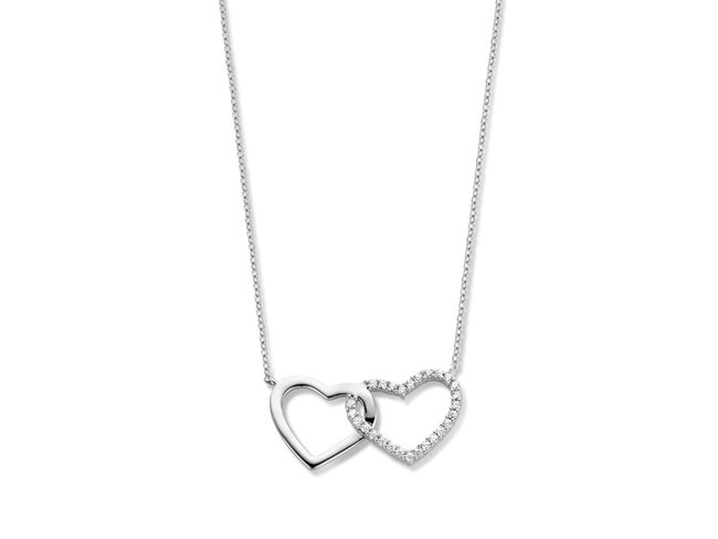 Naiomy Silver | Collier | Argent | Oxyde de Zirconium | Coeur | N2D55