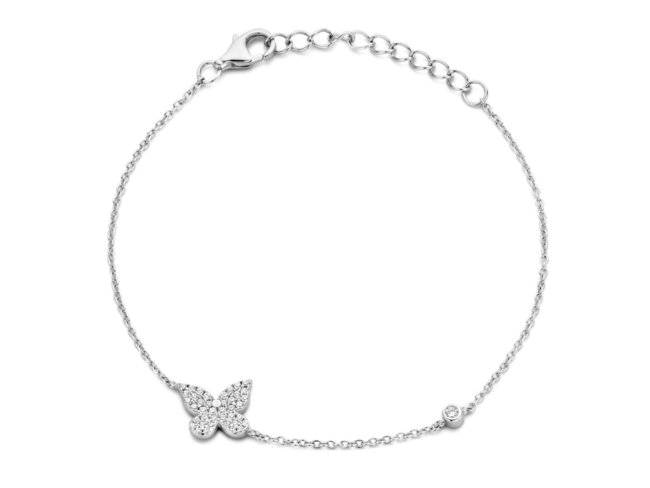 Naiomy Silver | Bracelet | Argent | Papillon | B2B55