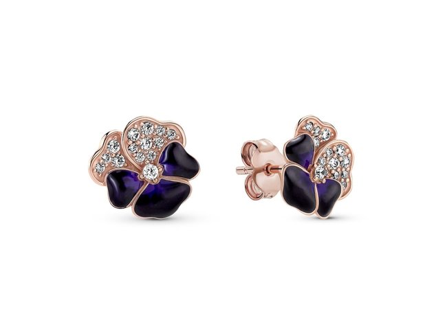 Pandora | Boucles d'Oreilles | Fleur de Pensée | 280781C01 Pandora | Boucles d'Oreilles | Fleur de Pensée | 280781C01