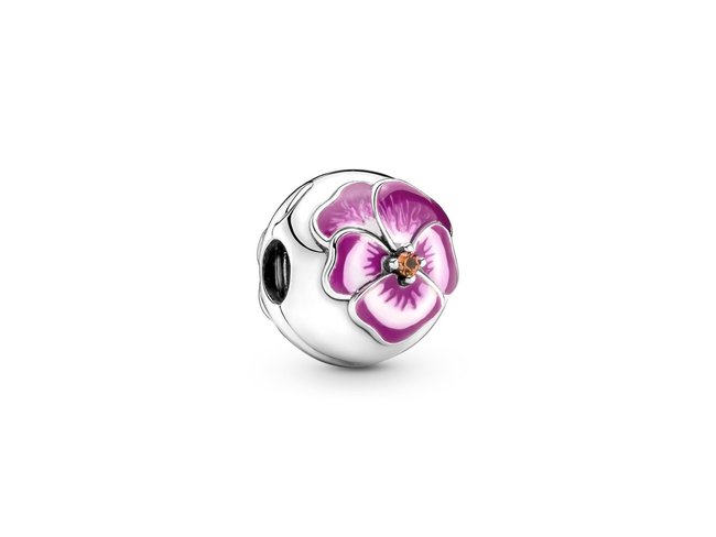 Pandora | Charm | Clip | Fleur de Pensée Rose | 790772C01 Pandora | Charm | Clip | Fleur de Pensée Rose | 790772C01
