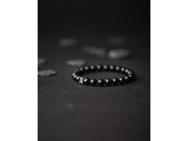 GEMINI | Bracelet | Deep Black Onyx | 8mm | D1