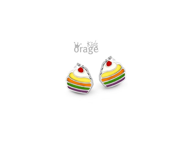 Orage Kids | Boucles D'Oreilles | Argent | Cupcake | K2209