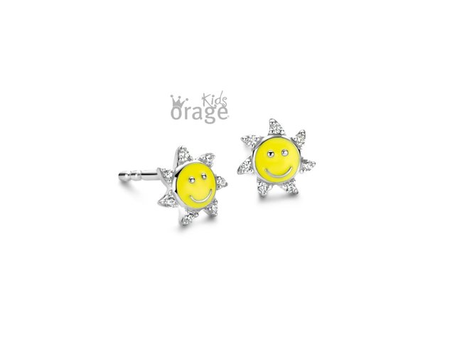 Orage Kids | Boucles D'Oreilles | Argent | Soleil | K2235