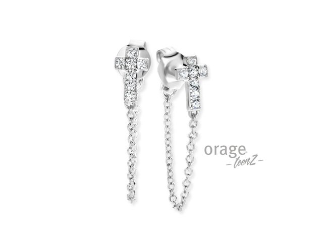 Orage Teenz | Boucles d'Oreilles | Argent | Croix | T510 Orage Teenz | Boucles d'Oreilles | Argent | Croix | T510