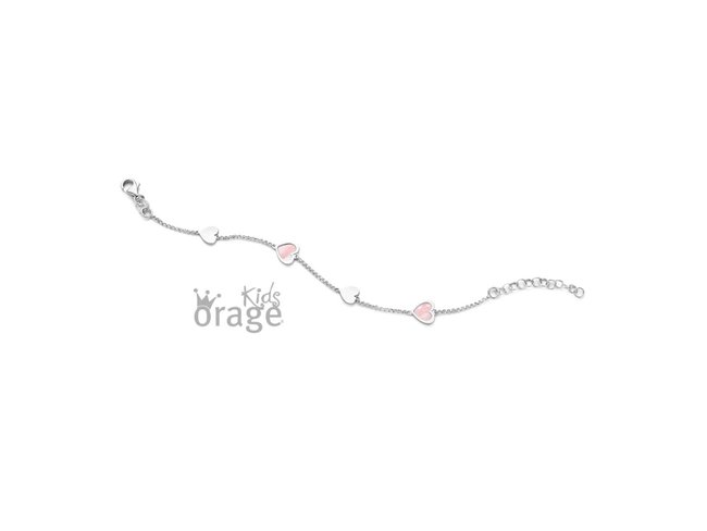Orage Kids Tee | Bracelet | Argent | Coeur Nacre Rose | K2320