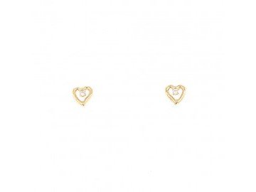 Loumya Gold 18K | Boucles d'Oreilles | Or Jaune | Coeur | C0020