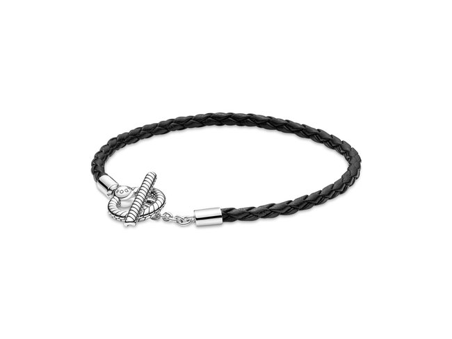 Pandora | Bracelet | Fermoir T en Cuir Tressé | 591675C01