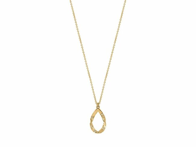 Saunier Arg. | Collier | Plaqué Or | Oxyde de Zirconium |7039366 Saunier Arg. | Collier | Plaqué Or | Oxyde de Zirconium |7039366