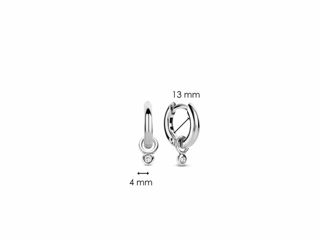 Ti Sento | Boucles d'Oreilles | Argent | Oxyde de Zirconium | ø 13mm | 7868ZI