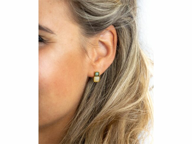 Didyma | Boucles d'Oreilles | Acier Inoxydable | Dino green | Aventurine Citrine|DI2 Didyma | Boucles d'Oreilles | Acier Inoxydable | Dino green | Aventurine Citrine|DI2