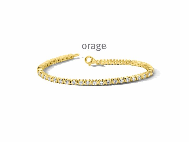 Orage | Bracelet | Plaqué Or | Oxyde De Zirconium | AT100