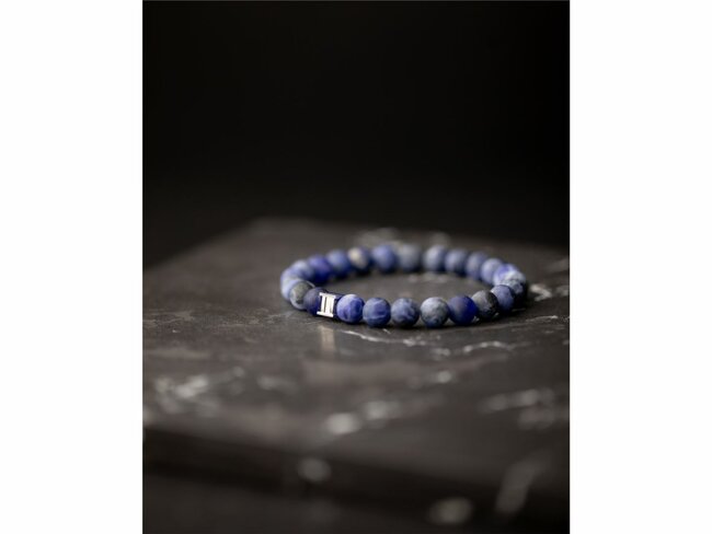 GEMINI | Bracelet | Alpha Mat Blue | Sodalite | 8mm | A8