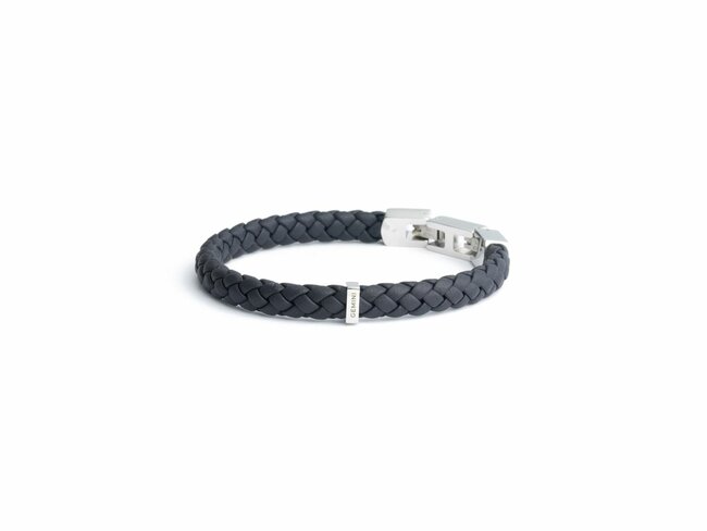 GEMINI | Bracelet | Una Blue | Cuir | Acier Inoxydable | O43