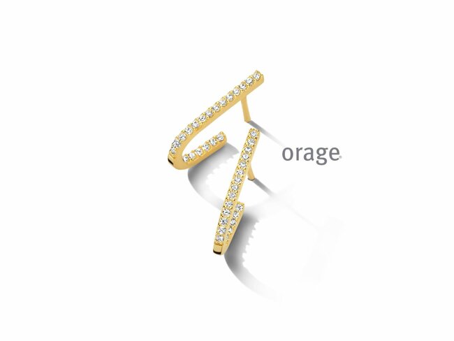 Orage | Boucles d'Oreilles | Plaqué Or | Oxyde de Zirconium | AT020