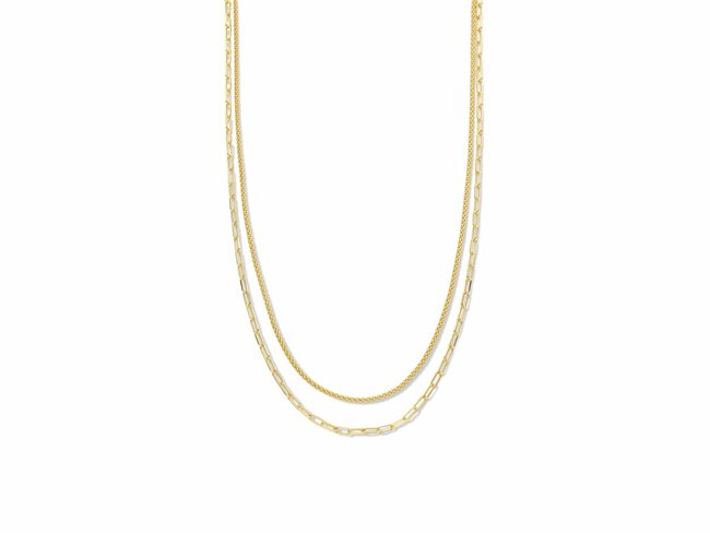 Naiomy Silver | Chaîne Double | Plaqué Or | N2S59 Naiomy Silver | Chaîne Double | Plaqué Or | N2S59