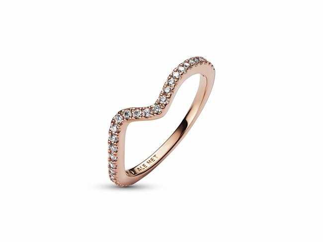 Pandora | Bague | Vague Scintillante | Rosé | 182539C01