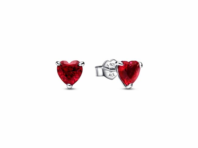 Pandora | Boucles D'Oreilles | Coeur Rouge | 292549C01