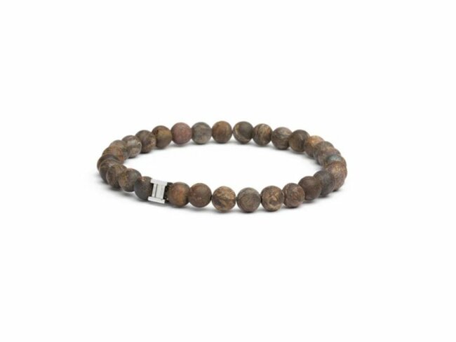GEMINI | Bracelet | Mat Brown | Bronzite | 6mm | GSIX8 GEMINI | Bracelet | Mat Brown | Bronzite | 6mm | GSIX8