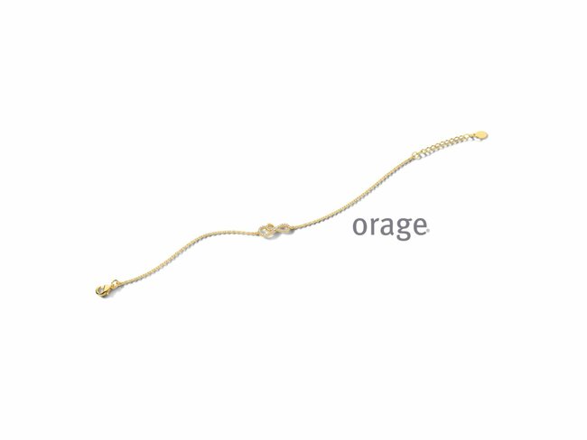 Orage | Bracelet | Plaqué Or | Oxyde De Zirconium | Coeur Infini | AT219