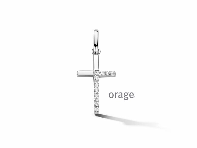 Orage | Pendentif | Argent | Oxyde De Zirconium | Croix | AT262