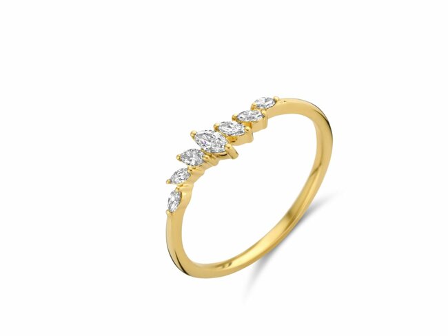 Loumya Gold 18K | Bague | Or Jaune | Diamants Marquises 0.230ct | 065717/A