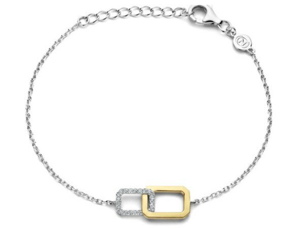 Naiomy Silver | Bracelet | Argent Bicolore | Oxyde de Zirconium | N3Q59