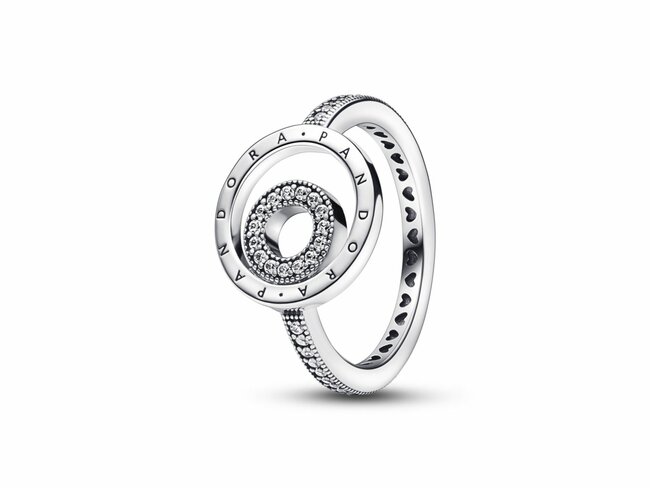 Pandora | Bague | Pavée Cercles | Logo Pandora Signature | 192316C01 Pandora | Bague | Pavée Cercles | Logo Pandora Signature | 192316C01