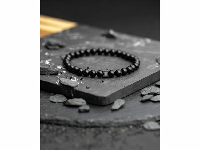 GEMINI | Bracelet | Deep Black | Onyx Noir | 6mm | DSIX1