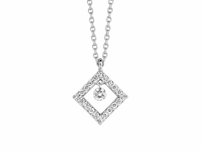 Davice | Collier | Or Blanc | Diamants 0.19ct | N10182