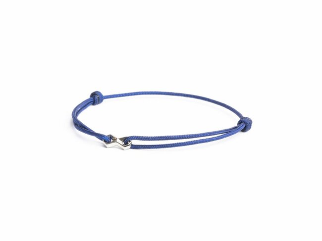 GEMINI | Bracelet | Homme | Infini | Bleu Argenté | Nylon | Titanium | NYL06
