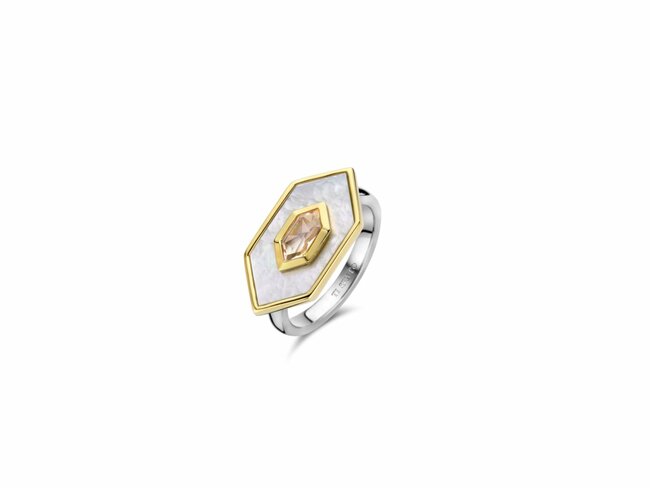 Ti Sento | Bague | Argent | Bicolore | Oxyde de Zirconium | Nacre | 12309MW Ti Sento | Bague | Argent | Bicolore | Oxyde de Zirconium | Nacre | 12309MW