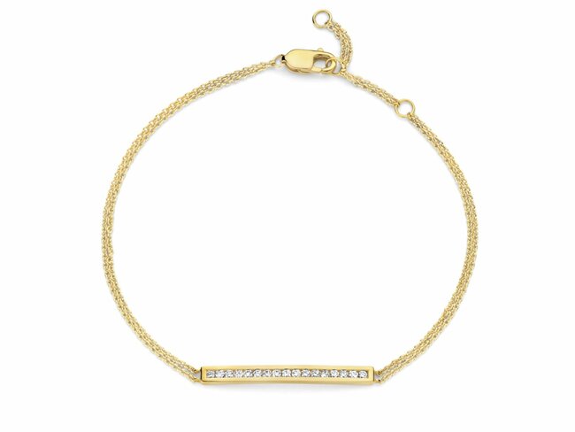 Loumya Gold 18K | Bracelet | Or Jaune | 17 Diamants 0.18ct | 067299