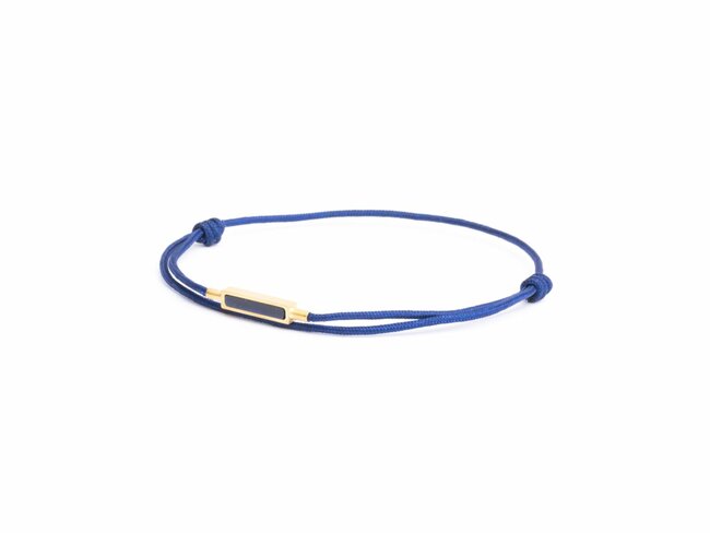GEMINI | Bracelet | Talis | Nylon Bleu | Titanium Doré | Blue corde | NYL27
