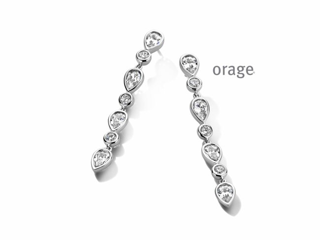 Orage | Boucles D'Oreilles | Argent | Oxyde De Zirconium | AW028