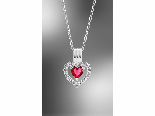 Lotus Silver | Collier | Coeur | Argent | Oxyde de Zirconium | LP3555-1/3 Lotus Silver | Collier | Coeur | Argent | Oxyde de Zirconium | LP3555-1/3