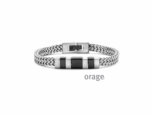 Orage | Bracelet | Acier | Noir | AW145