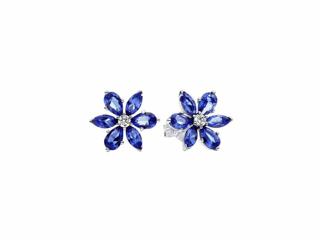 Pandora | Boucles D'Oreilles | Herbier Bleu Scintillant | 292407C01 Pandora | Boucles D'Oreilles | Herbier Bleu Scintillant | 292407C01