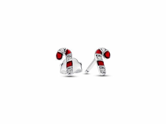 Pandora | Boucles D'Oreilles | Sucre D'Orge Rouge Scintillant | 292996C01 Pandora | Boucles D'Oreilles | Sucre D'Orge Rouge Scintillant | 292996C01