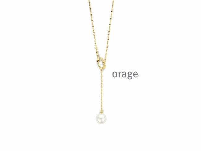Orage | Collier | Plaqué Or | Perles de Culture | Oxyde de Zirconium | AW259