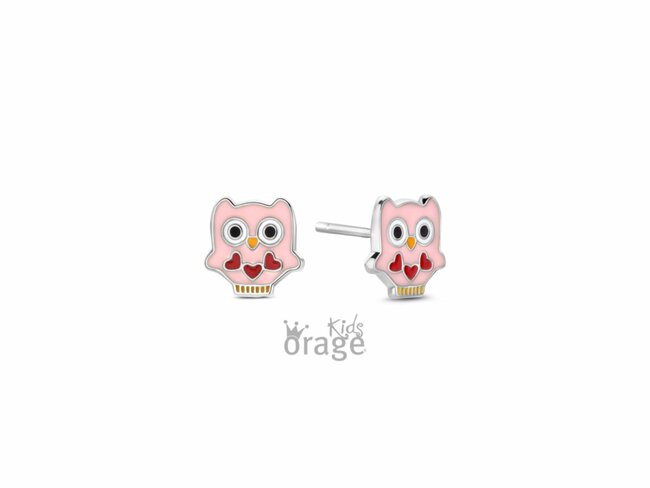 Orage Kids | Boucles D'Oreilles | Argent | Hibou | K2790
