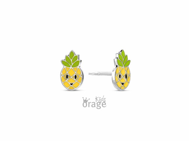 Orage Kids | Boucles D'Oreilles | Argent | Ananas | K2785