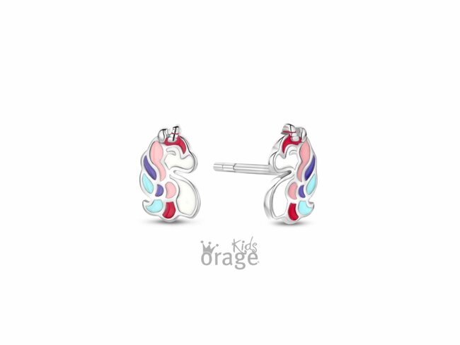 Orage Kids | Boucles D'Oreilles | Argent | Licorne | K2708