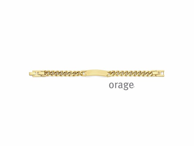 Orage | Bracelet | Homme | Acier doré | Personnalisable | AW283