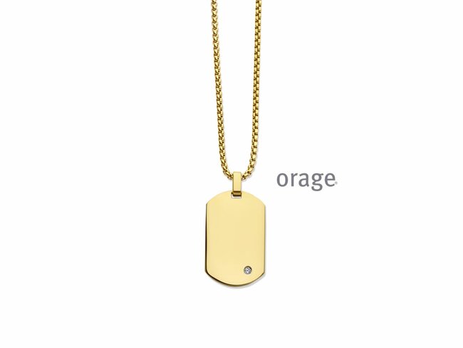 Orage | Bracelet | Plaque | Acier Doré | AW356